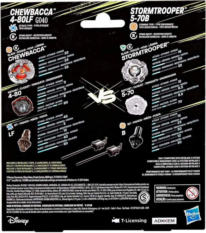 Hasbro Speed-Kreisel Beyblade X Star Wars Collab Chewbacca vs. Sturmtruppler