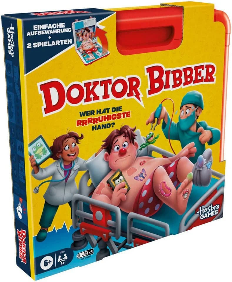 Hasbro Spiel Doktor Bibber - Kinderspiel mit 2 Modi & Tragebox - Bild 5