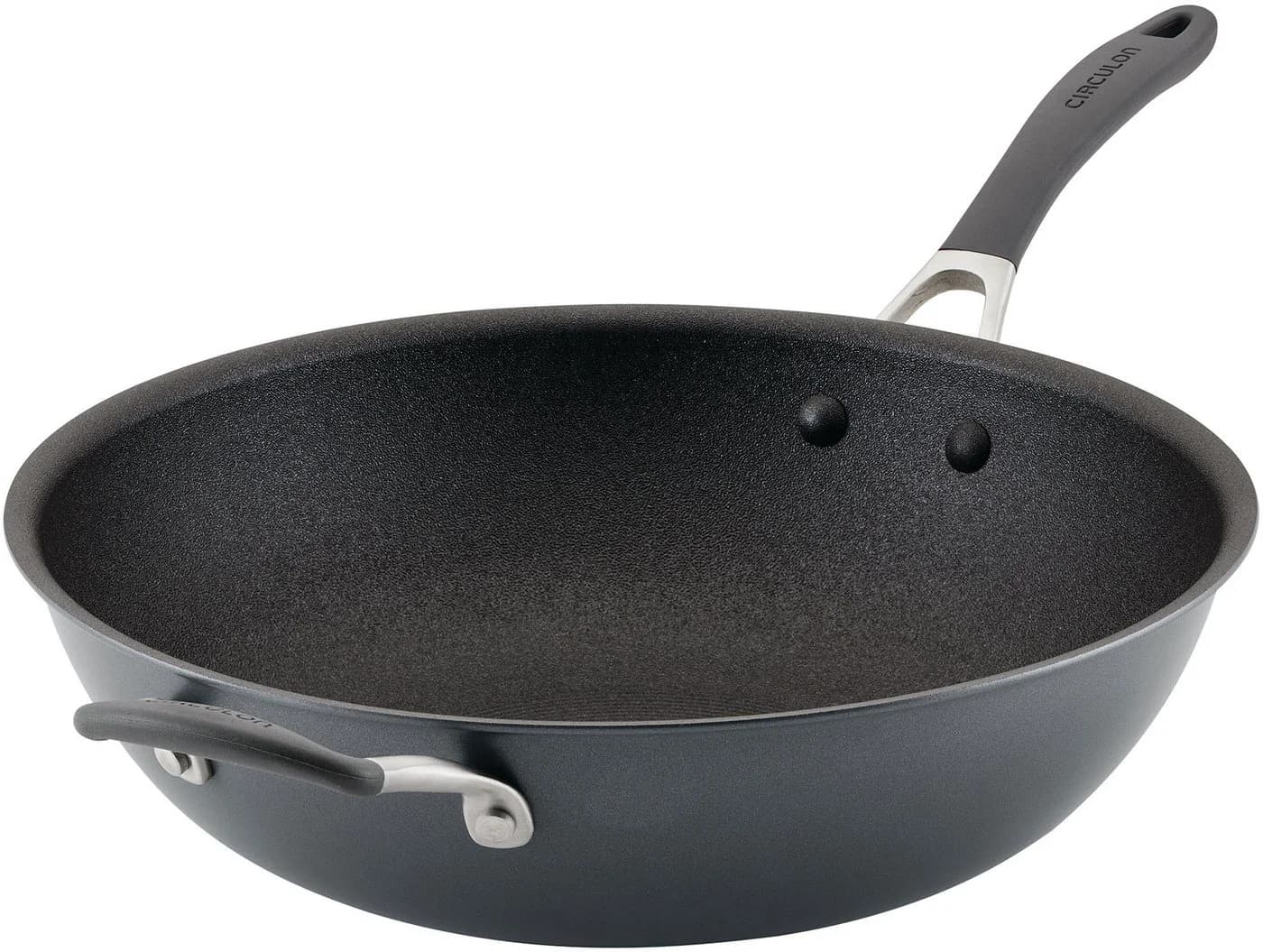 Circulon A1 Wokpfanne 34 cm dreilagig beschichtet kratzfest anthrazit - Bild 2