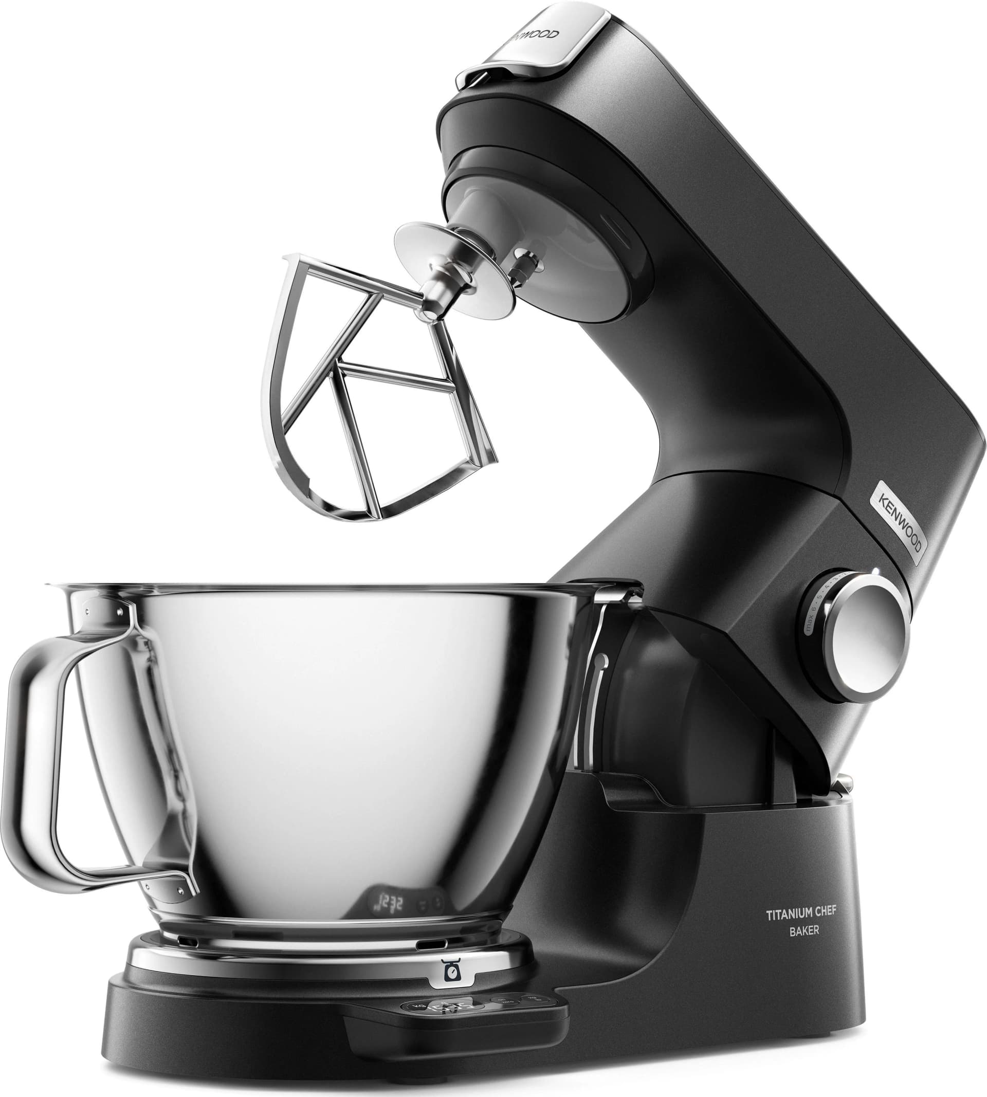 Moderne Küchenmaschine aus Titanium in Schwarz
