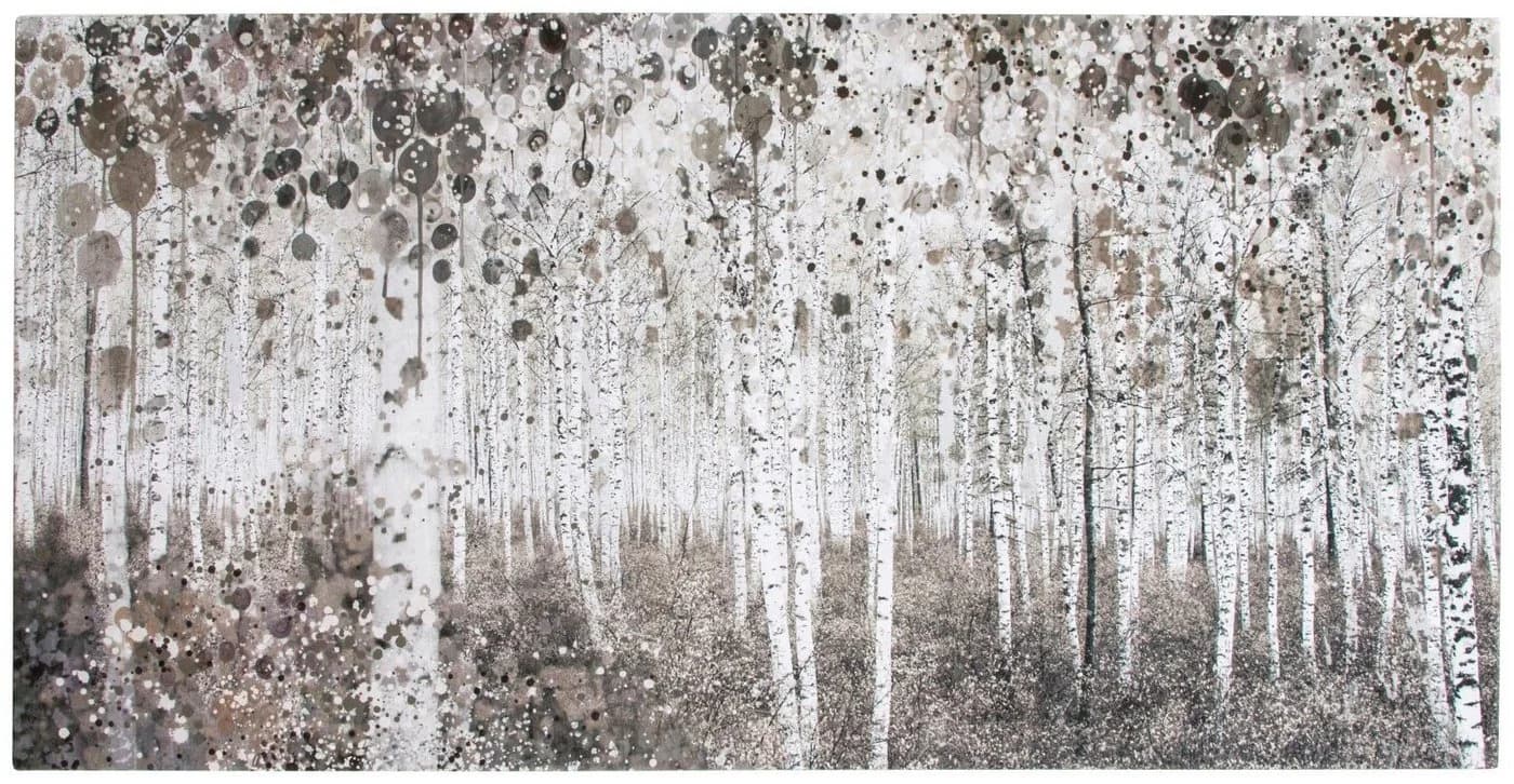 Art for the Home Leinwandbild Birkenwald Braun Modern