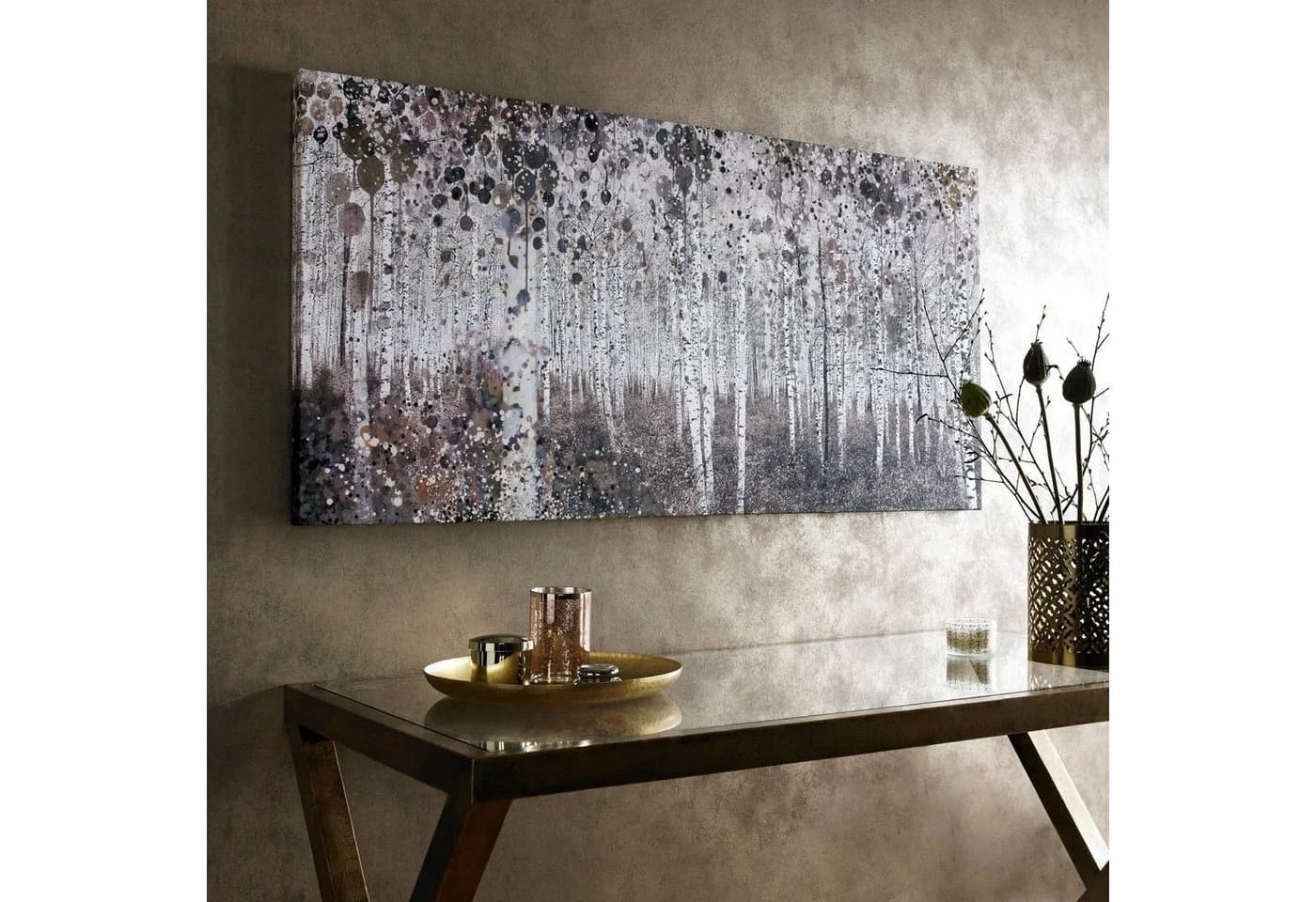 Art for the Home Leinwandbild Birkenwald Braun Modern - Bild 2