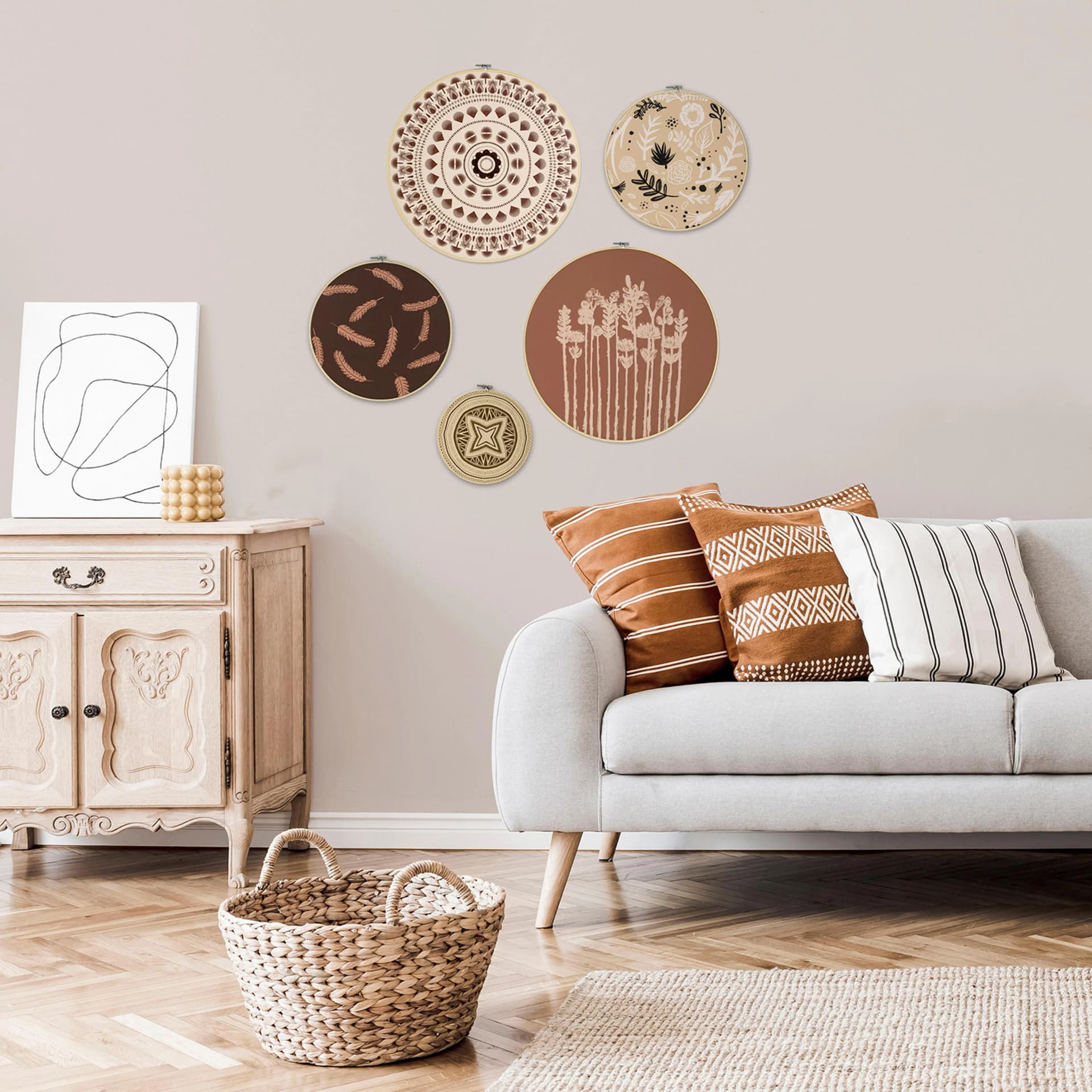 Art for the Home Ibiza Vibes Wanddeko Set of 5 Leinwandbild Set
