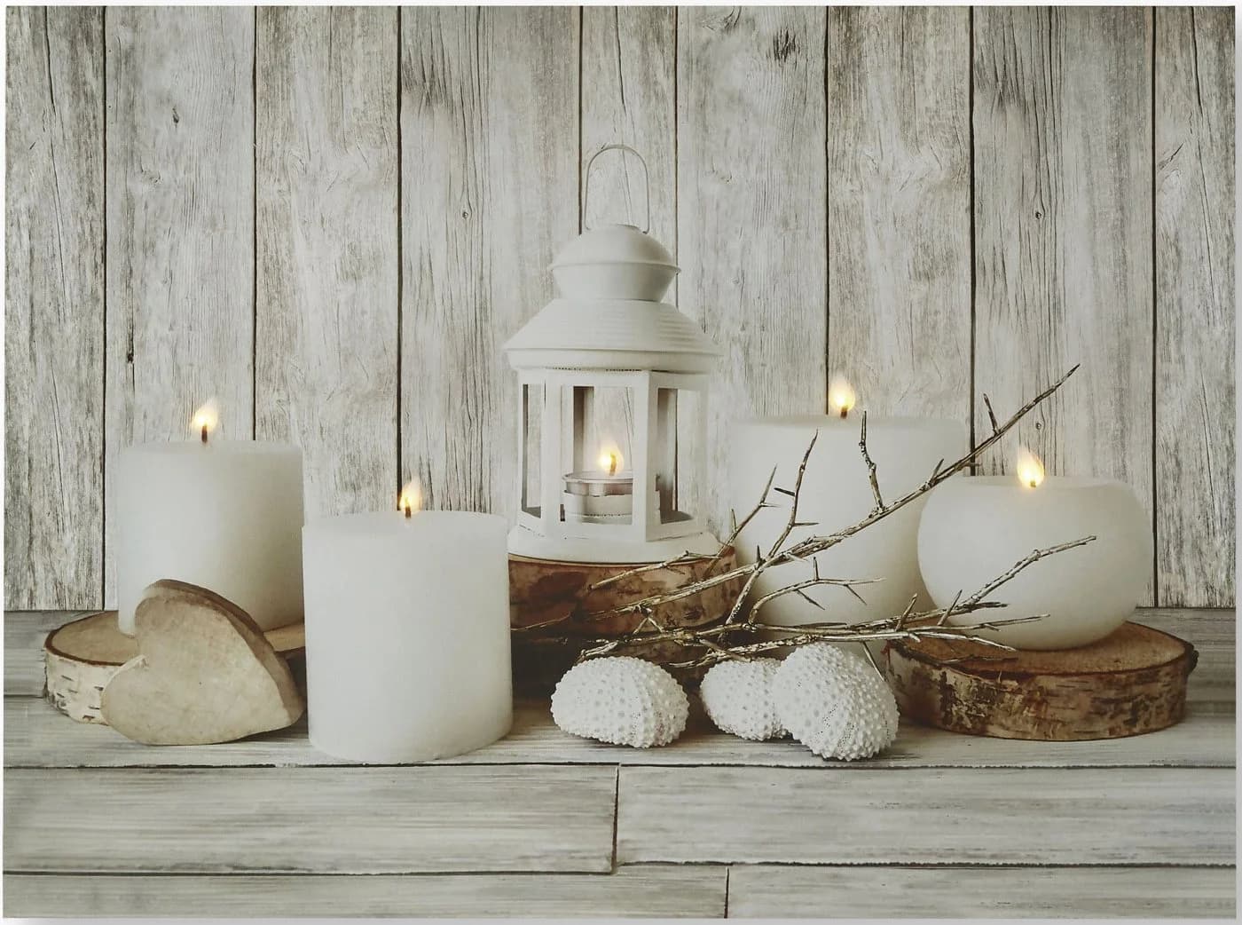 Art for the Home LED Leinwandbild Coastal Treasures Bunt