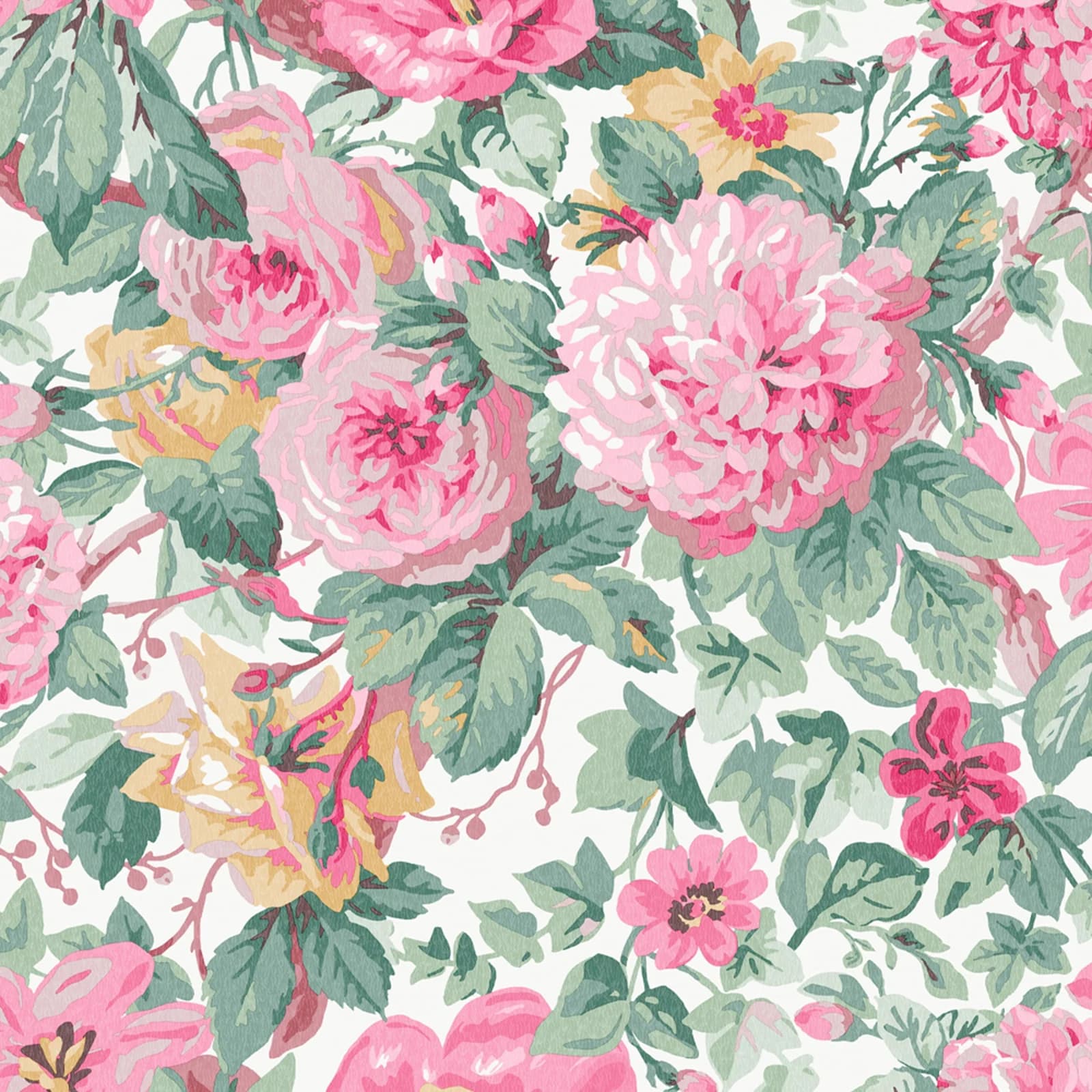 Laura Ashley Vliestapete Aveline Rosa Blumenmotiv Landhausstil