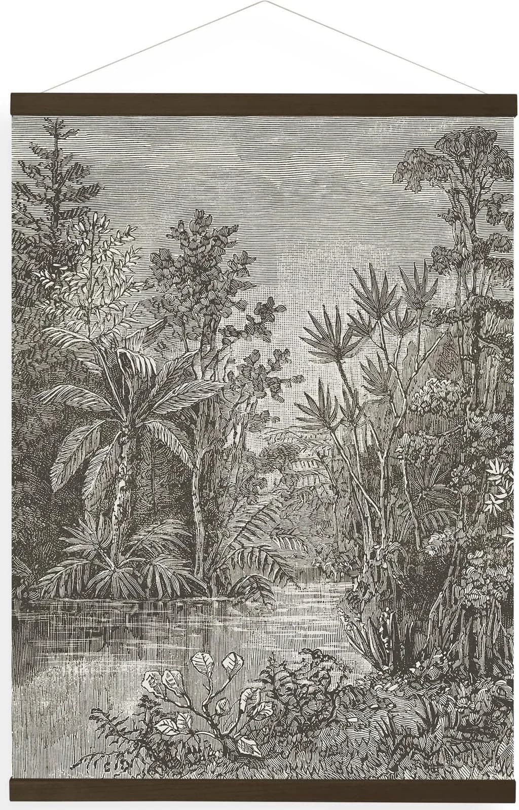Leinwandbild ART FOR THE HOME Jungle Landschaft Sepia