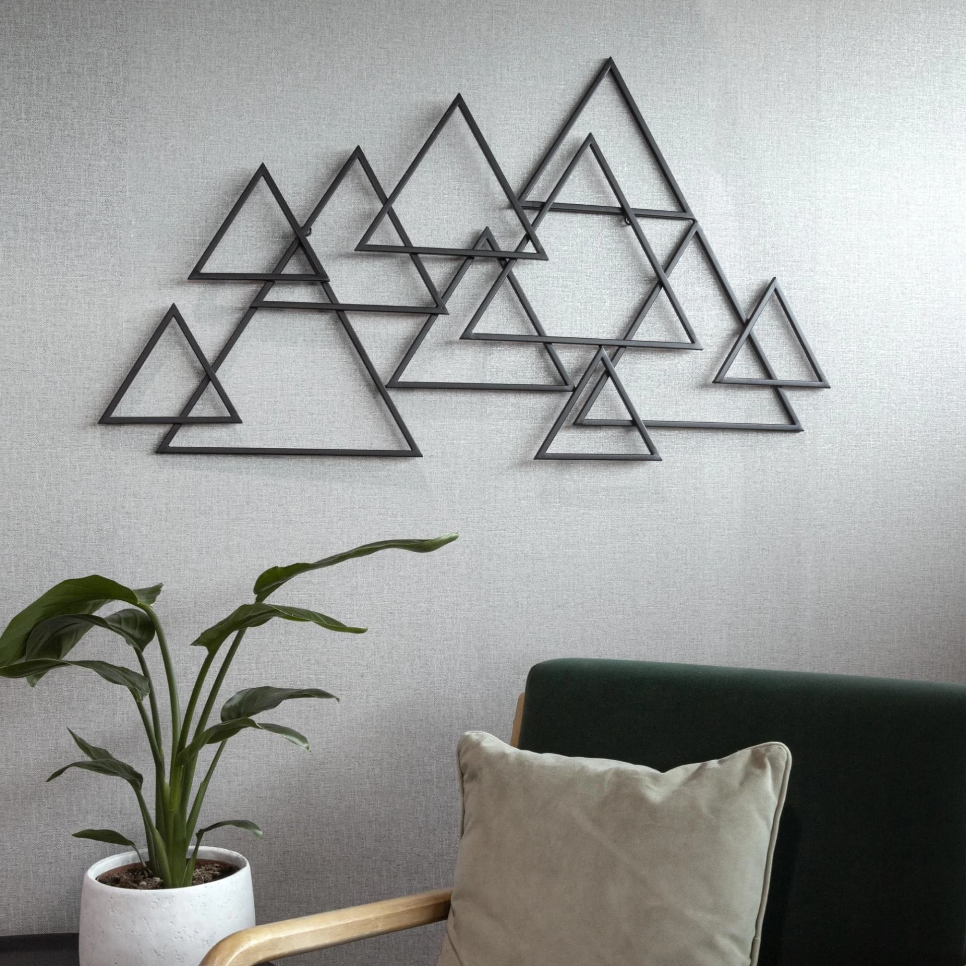 Wandbild ART FOR THE HOME Modern Geo Schwarz Metall