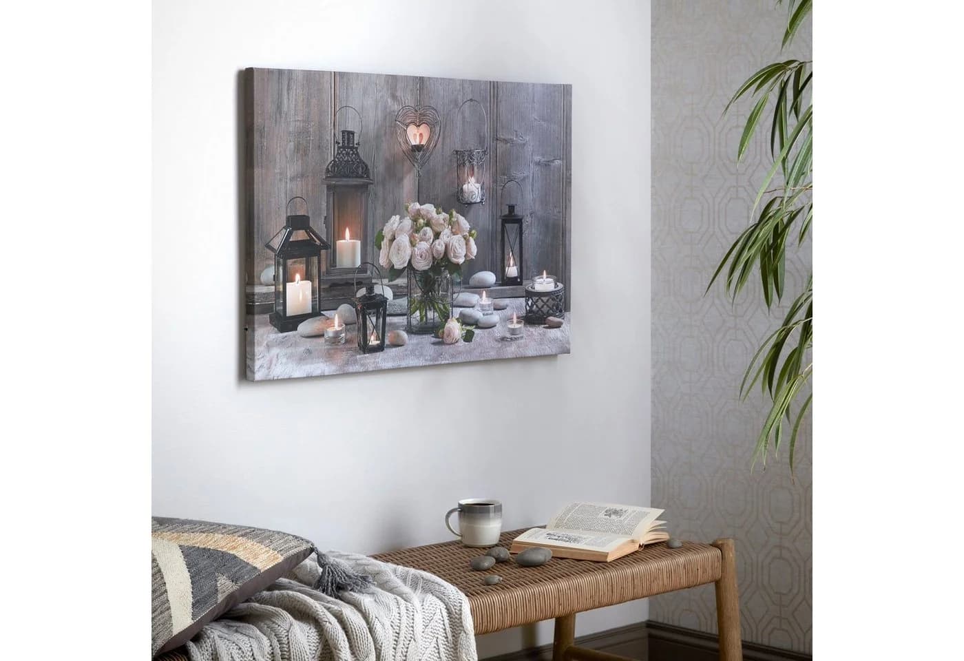 Art for the Home LED-Bild Cosy Kerzen Braun Modern - Bild 3