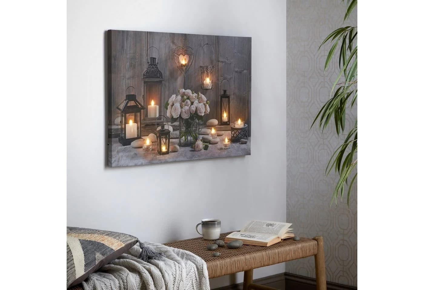 Art for the Home LED-Bild Cosy Kerzen Braun Modern - Bild 4