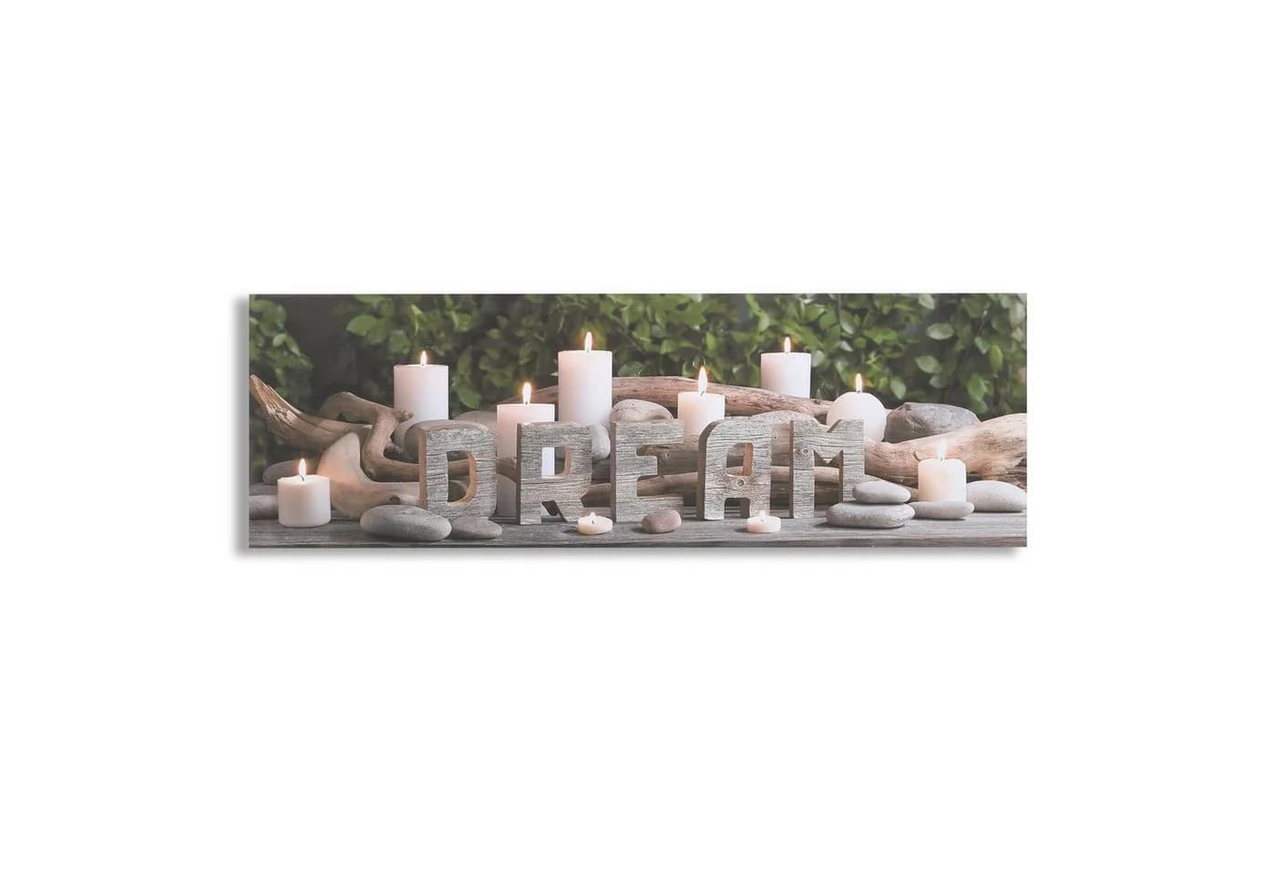 Art for the home LED-Bild Dream Kerzen LED 30x90cm, Zen