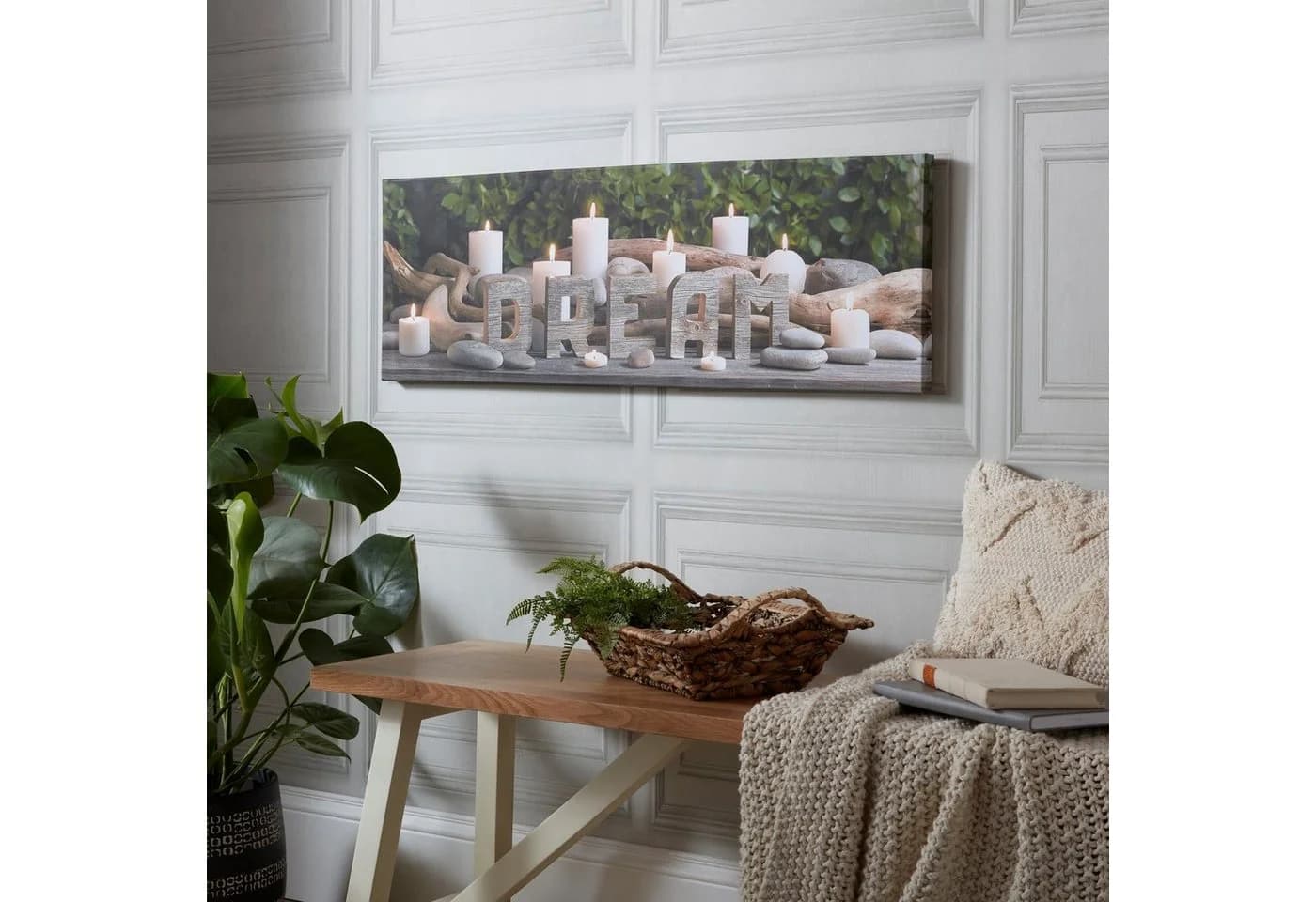 Art for the home LED-Bild Dream Kerzen LED 30x90cm, Zen - Bild 3