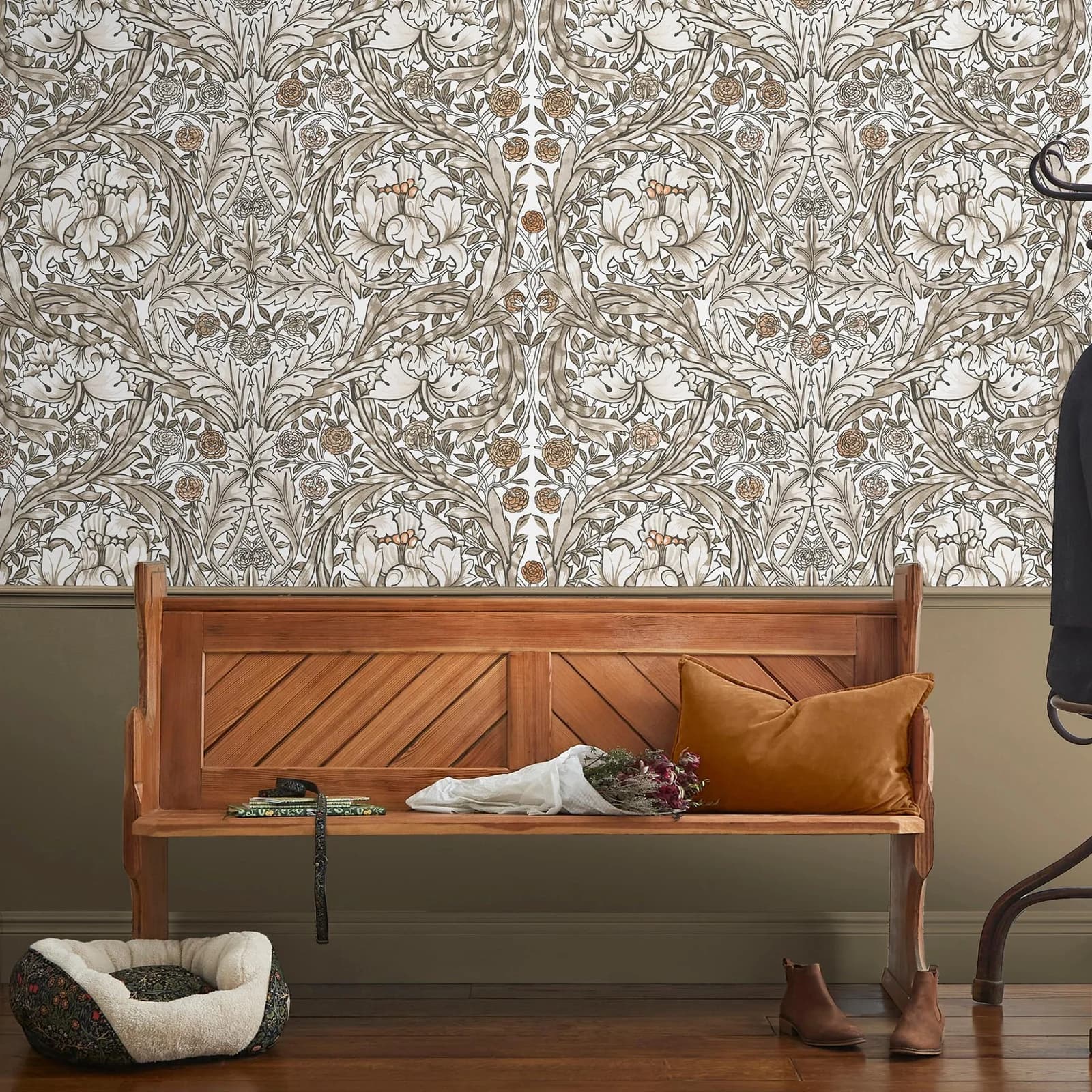 William Morris at Home Vliestapete African Marigold Beige Retro
