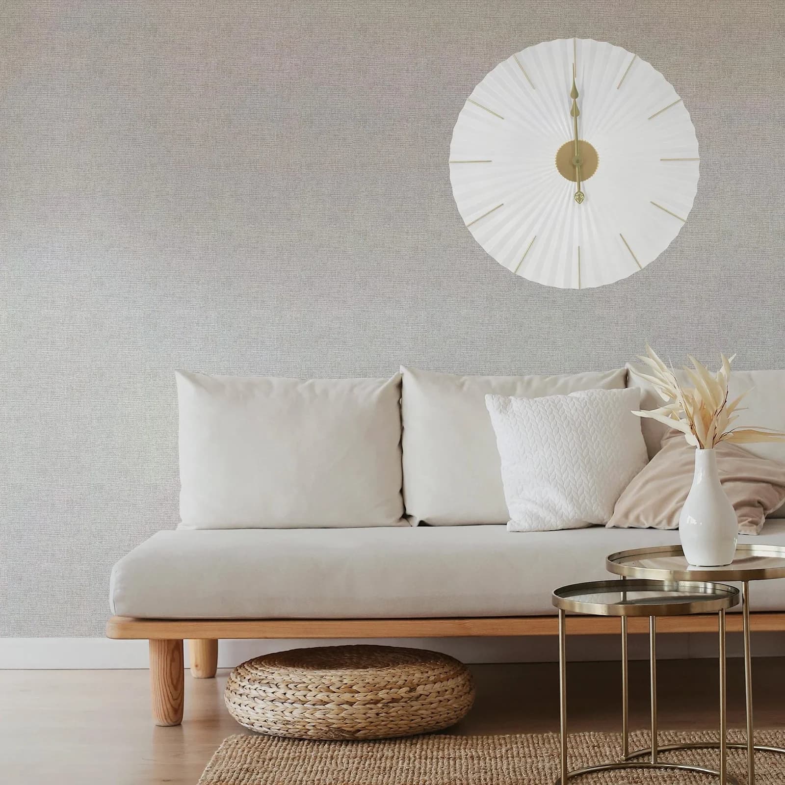 Art for the Home Origami-Look Wanduhr Schwarz & Gold