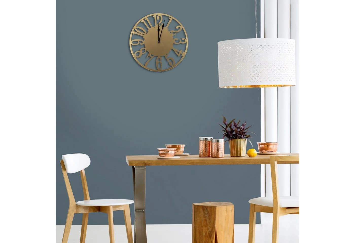 Wanduhr ART FOR THE HOME "Zahlen" Gold Modern - Bild 2