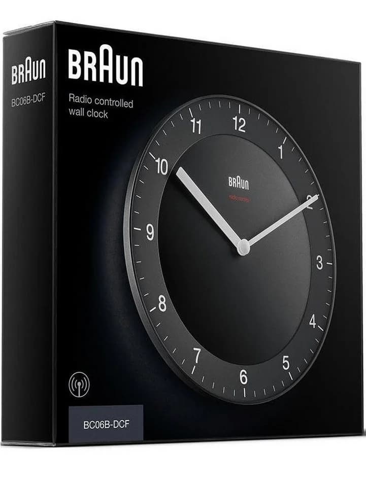 Braun Wanduhr Klassik Funkwanduhr Braun BC06B-DCF - Bild 4