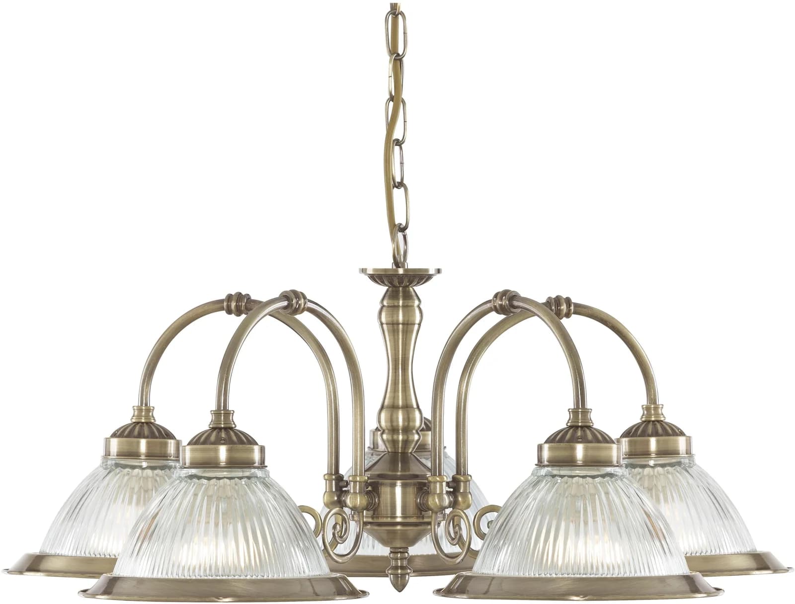 Hängeleuchte American Diner Stil, Antikmessing, Ø 62 cm
