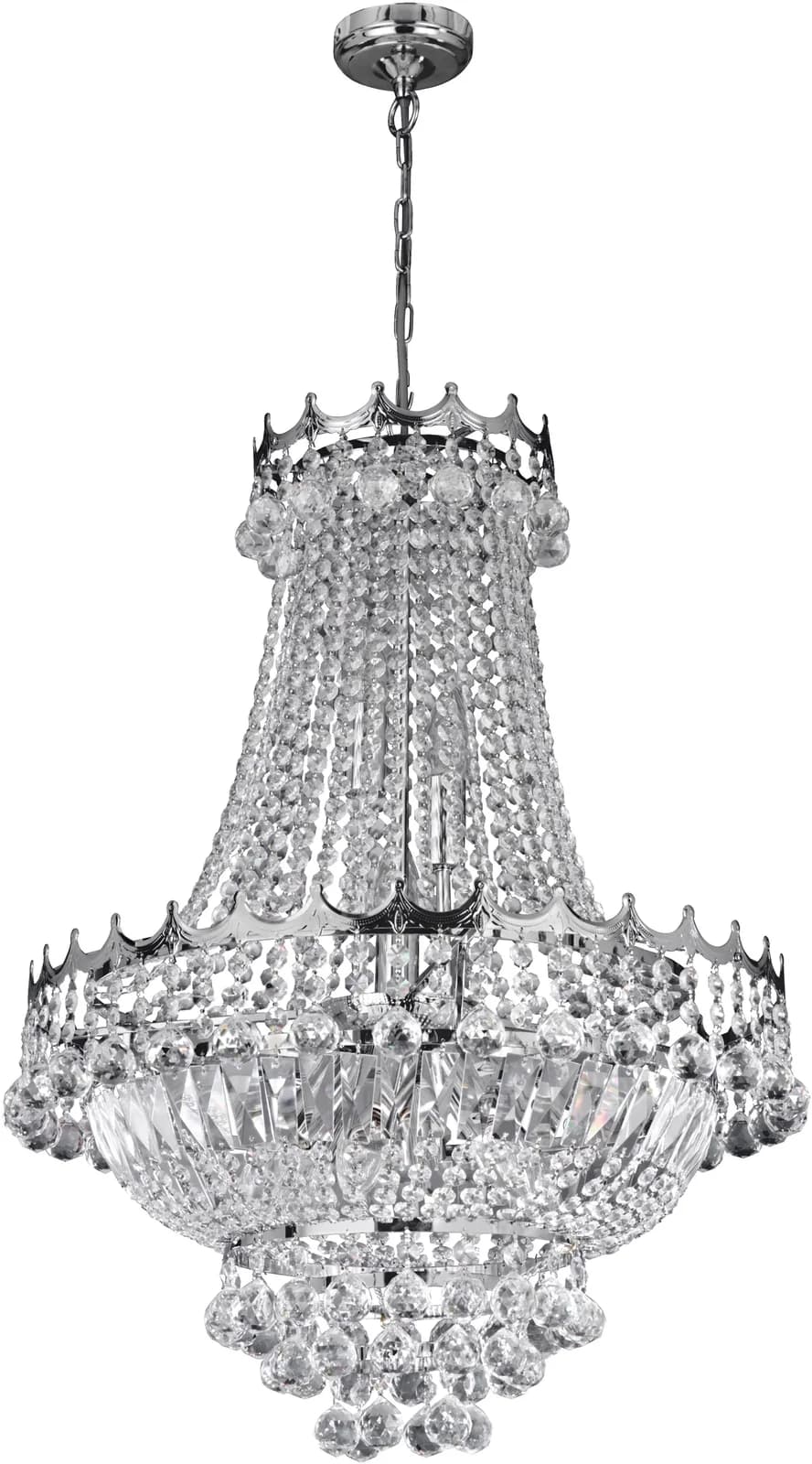 Kristall-Kronleuchter Versailles chrom 55 cm von Searchlight