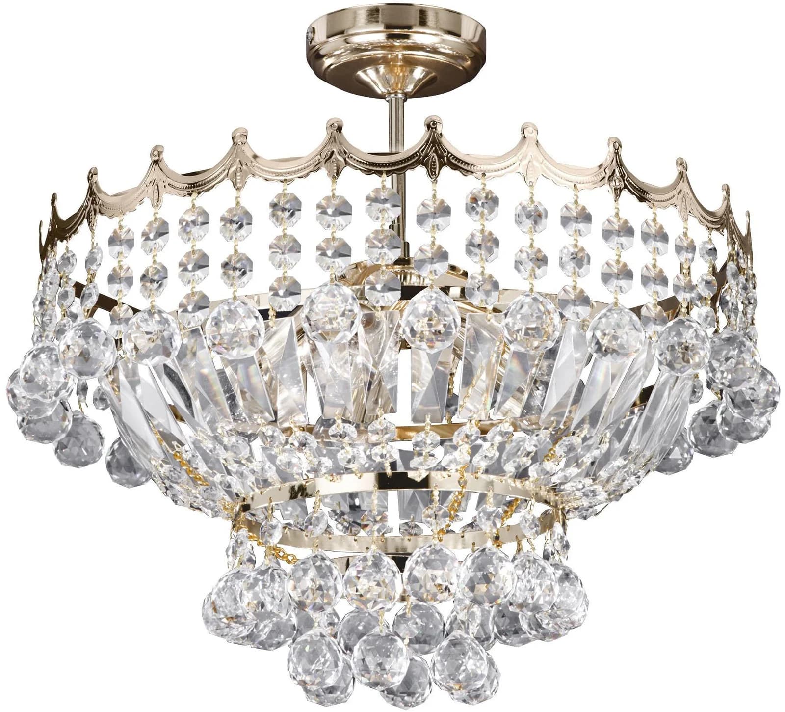Searchlight Kronleuchter Deckenleuchte Versailles 5-flammig Gold