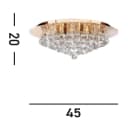 Searchlight Deckenleuchte Kristall-Leuchte Hanna 6-flammig Gold Bild 4