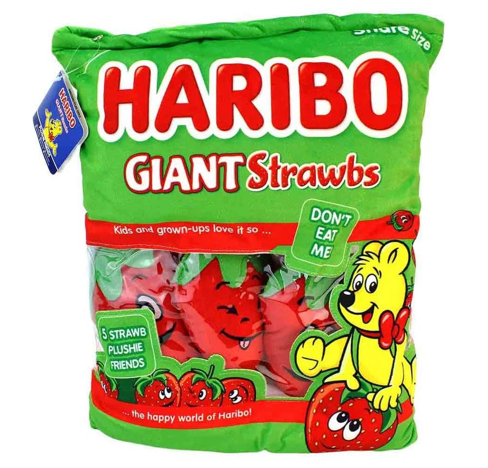 BEMIRO Haribo Tüte Plüsch XXL Erdbeer mit 5 Erdbeer-Plüschtieren - Bild 2