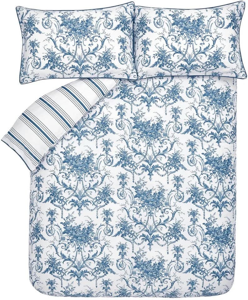 Laura Ashley Wendebettwäsche Tuileries Midnight 3-tlg. Satin