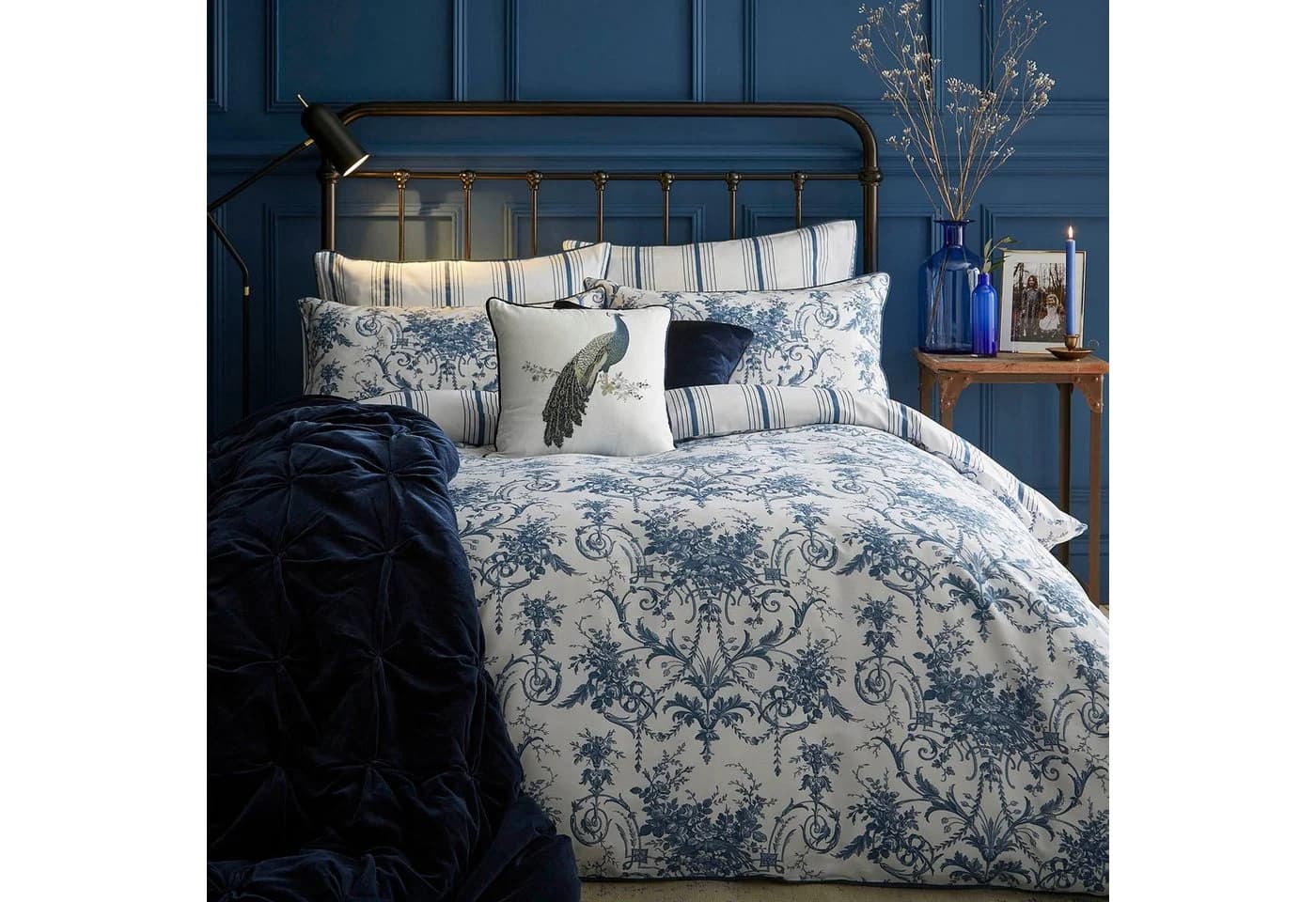 Laura Ashley Wendebettwäsche Tuileries Midnight 3-tlg. Satin - Bild 2