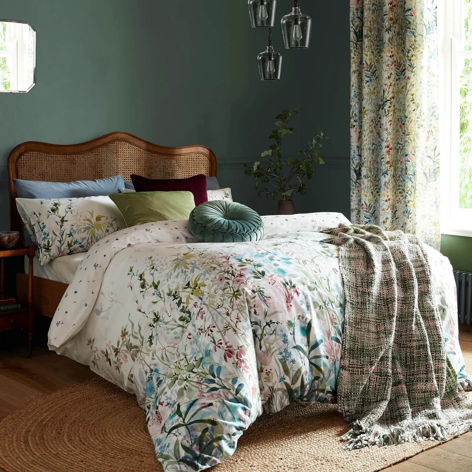 Laura Ashley Wendebettwäsche Point of Fields Satin Multicolor
