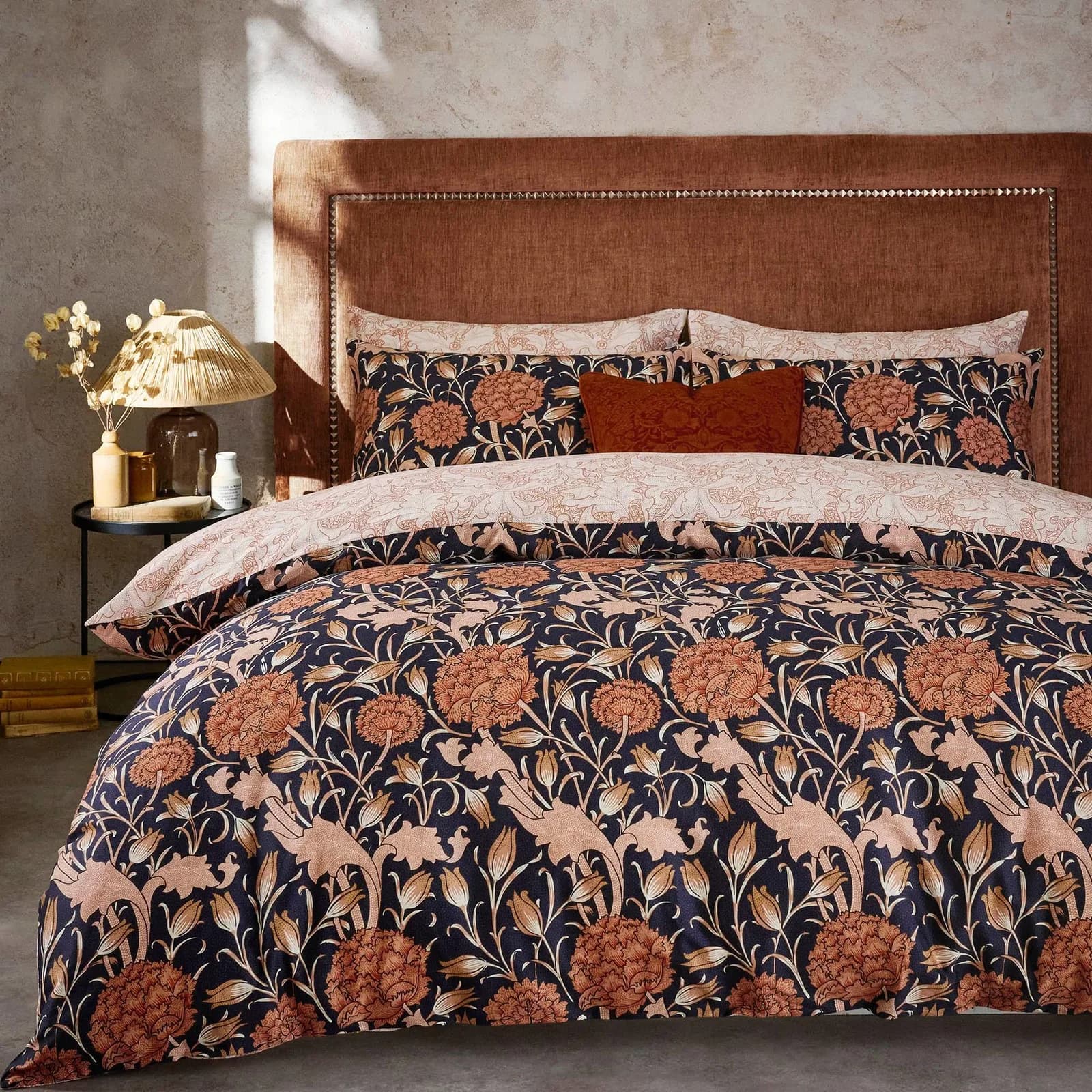 William Morris at Home Wendebettwäsche Wild Tulip Copper Satin 3-tlg.
