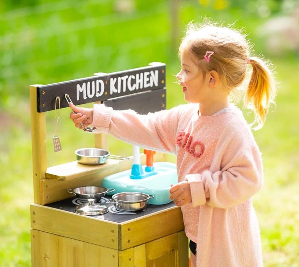 TP Toys Kinderspielküche Holz Outdoor mit Waschbecken - Bild 4