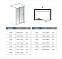 AICA Duschtür 100x195cm 8mm Nano ESG Glas Chrom Bild 3
