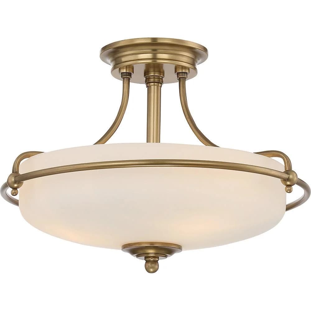 Deckenlampe Griffin mit Abstand, messing, Ø 42 cm