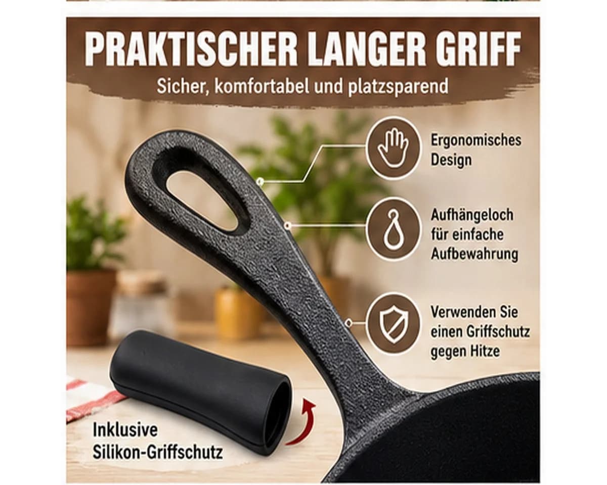 Fyrove Gusseisen Pfannen-Set 3-teilig mit Ausguss - Bild 5