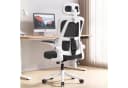 HDHNBA Ergonomischer Bürostuhl Netzgewebe Weiß/Schwarz mit Kopfstütze Bild 2