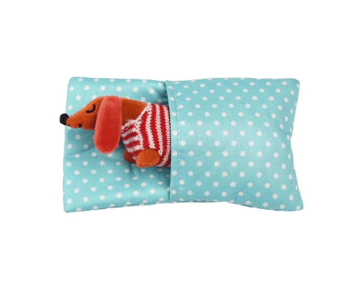 Rex London Mini Kuscheltier Dackel mit Schlafsack in Geschenkbox - Bild 2