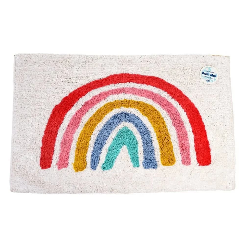 Rex London Badematte Regenbogen 100% Baumwolle Weich Wasserabsorbierend - Bild 2
