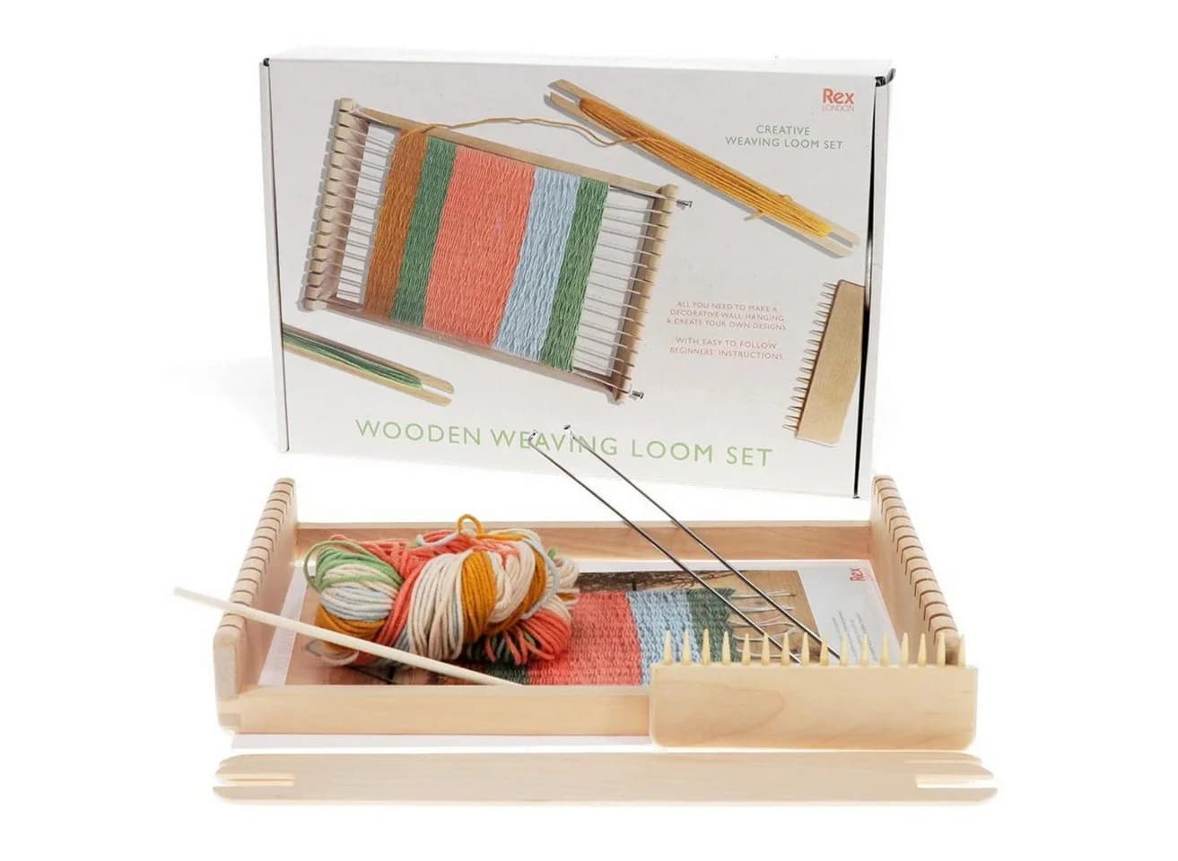 Rex London Lernspielzeug Kinder Webstuhl Set mit Garn Zubehör - Bild 2