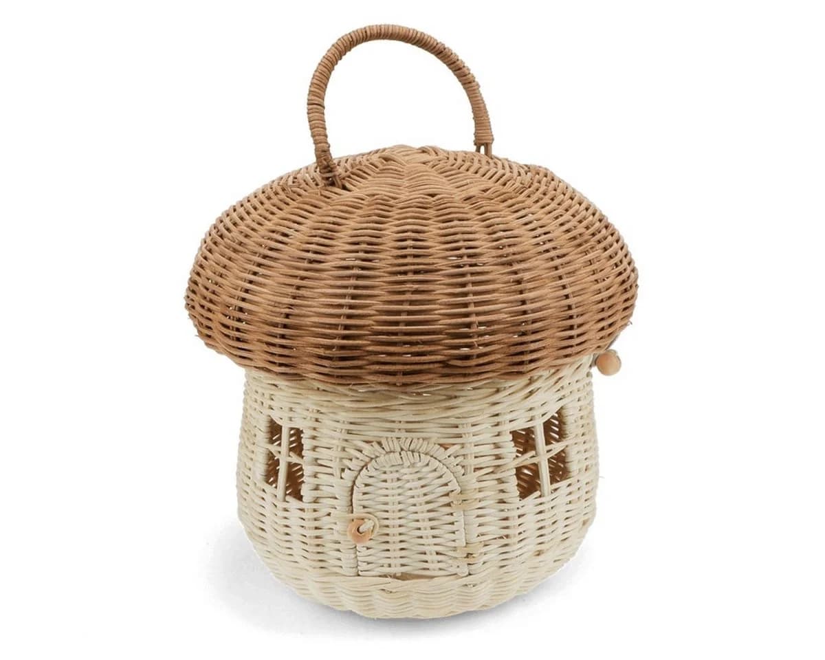 Rex London Aufbewahrungskorb Pilz Ø22cm Rattan Korb Deko Aufbewahrung Gartendeko - Bild 2