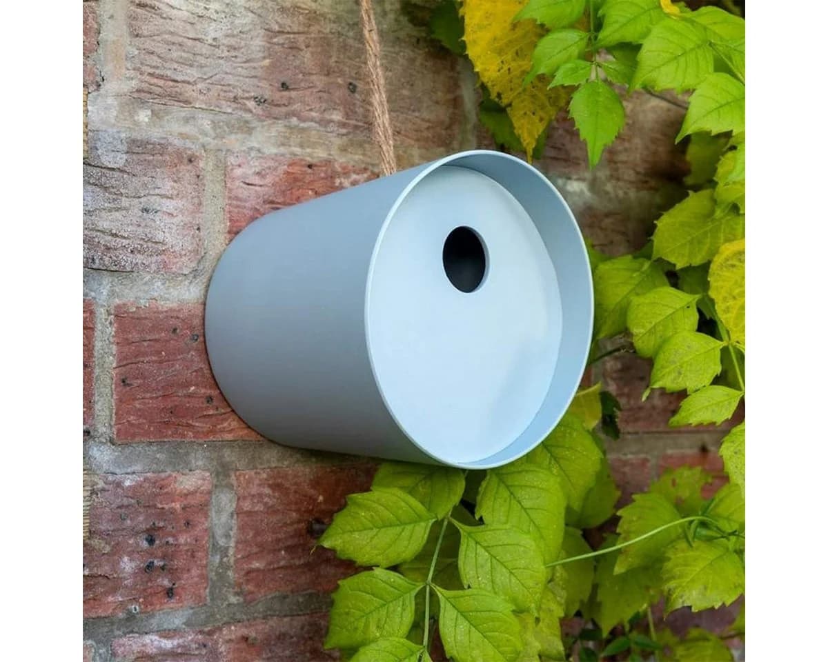 Rex London Vogelhaus Nistkasten rund hellblau für Gartenvögel