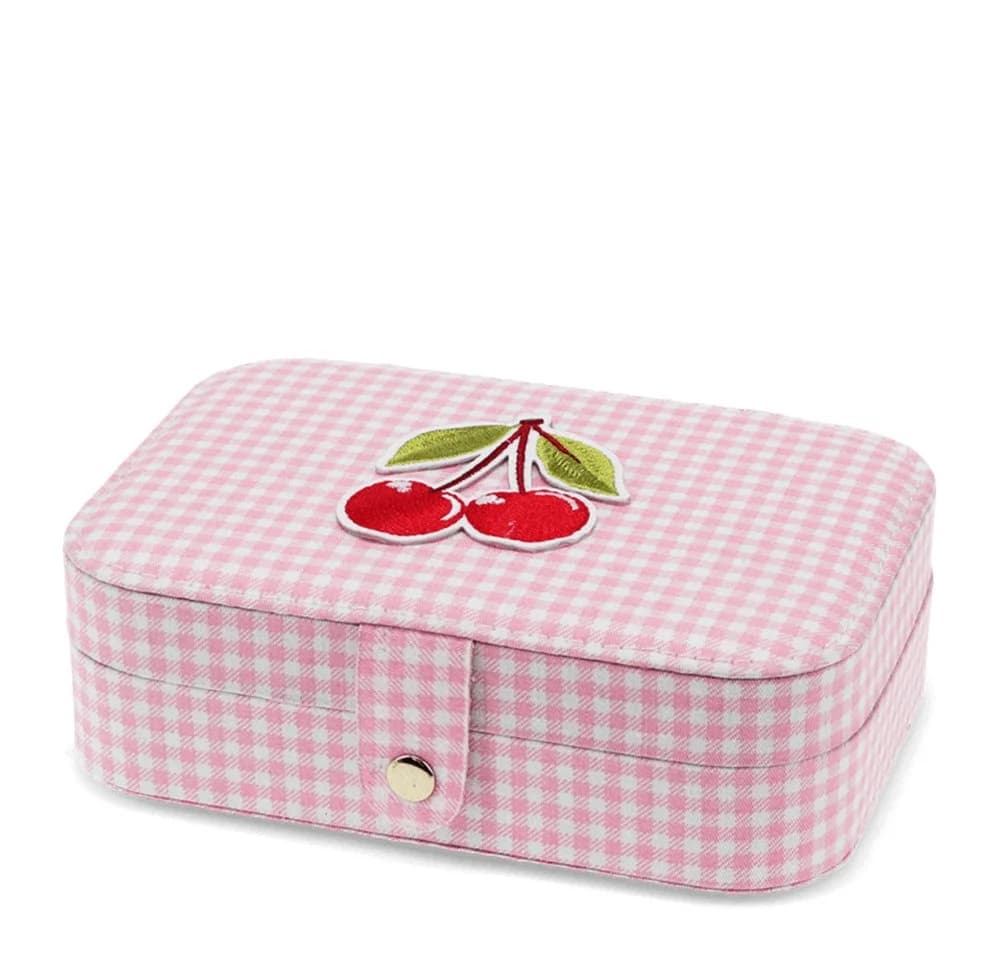 Rex London Schmuckkasten Rosa Gingham-Kirsche - Bild 2