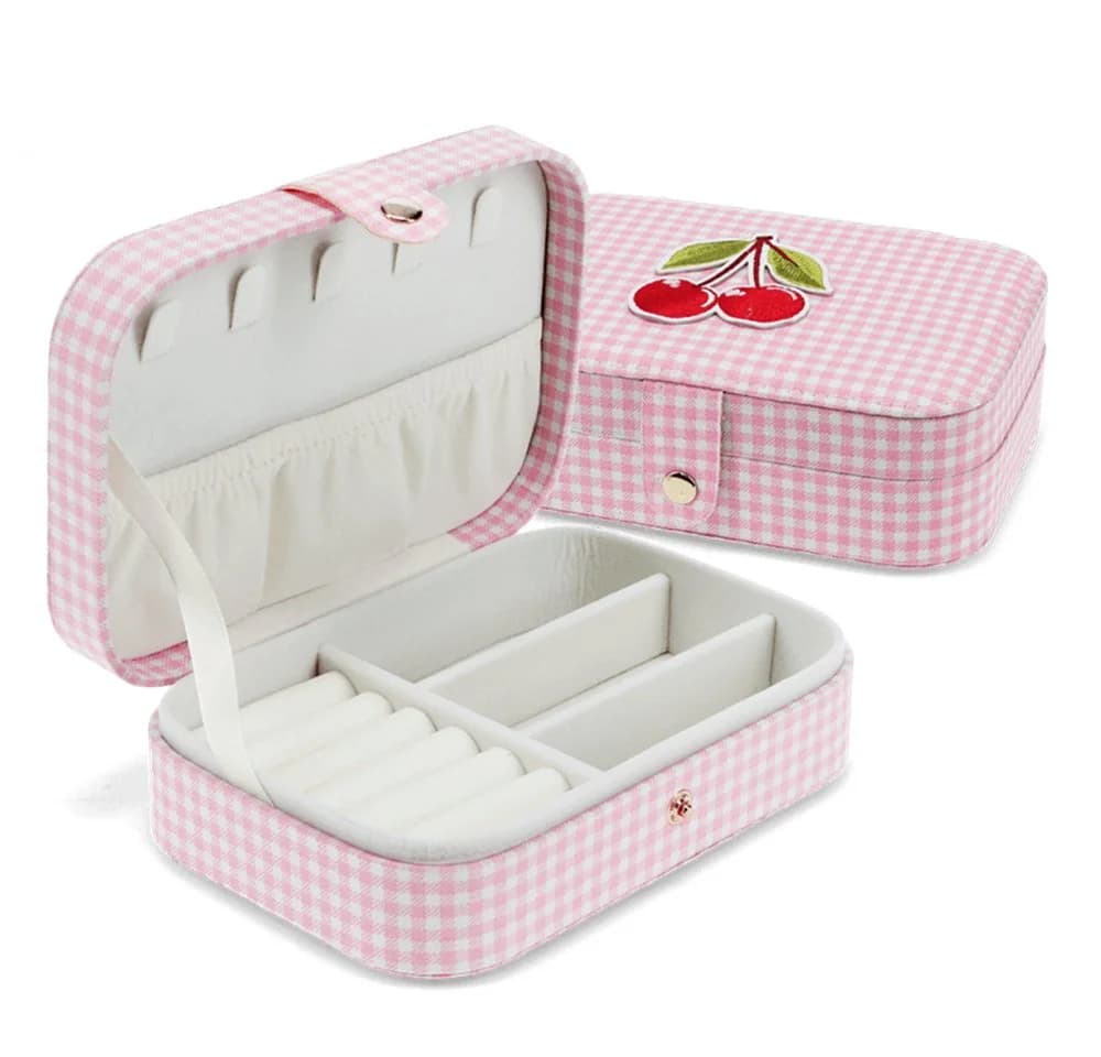 Rex London Schmuckkasten Rosa Gingham-Kirsche - Bild 4