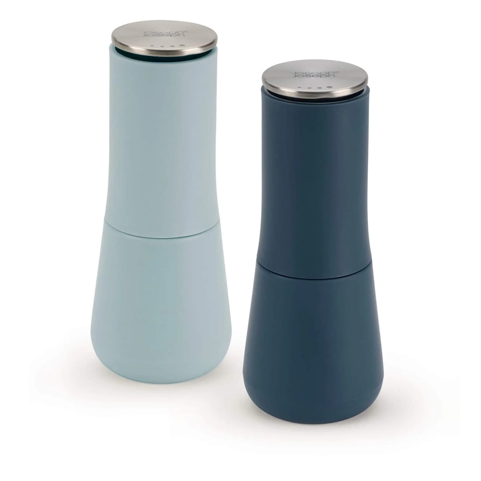 Joseph Joseph Milltop Salz- und Pfeffermühlen-Set Blau Keramik