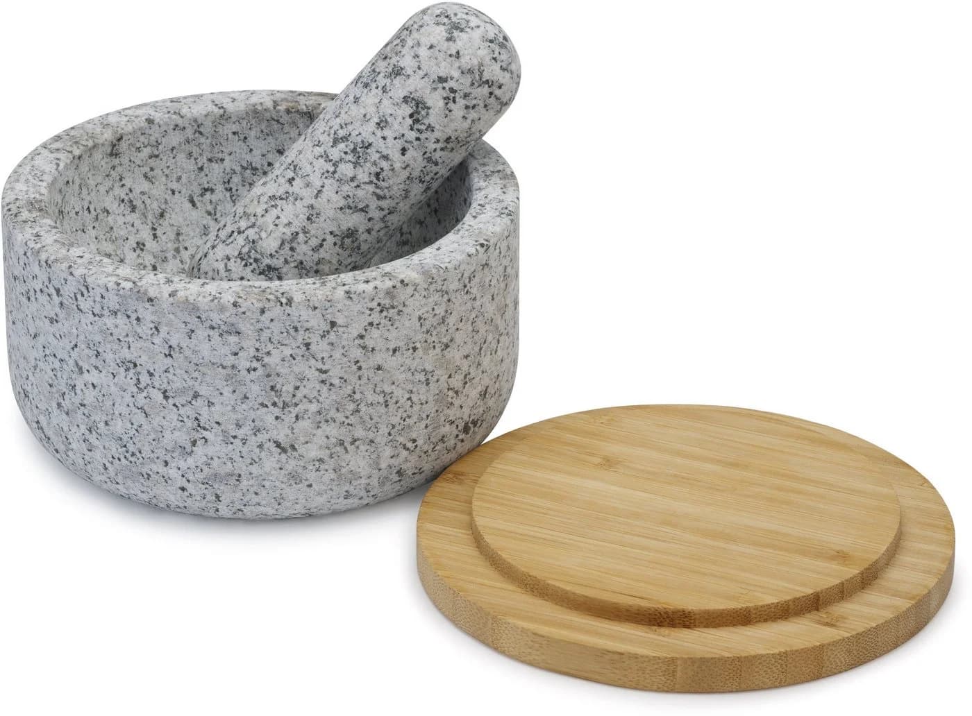 Joseph Joseph Mörser Dash 3-tlg. Granit mit Bambusdeckel - Bild 2