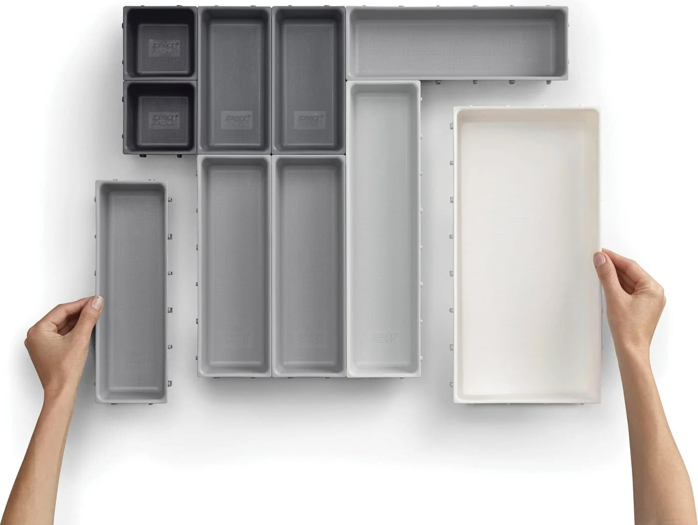 Joseph Joseph Blox™ 10-teiliges Schubladen-Organizer Set Grau Kunststoff - Bild 4