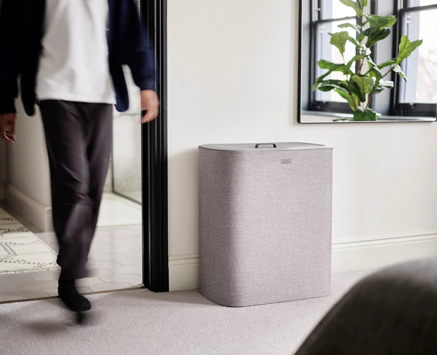 Joseph Joseph Wäschekorb Tota Trio 90L Grau 3x30L Tragetaschen
