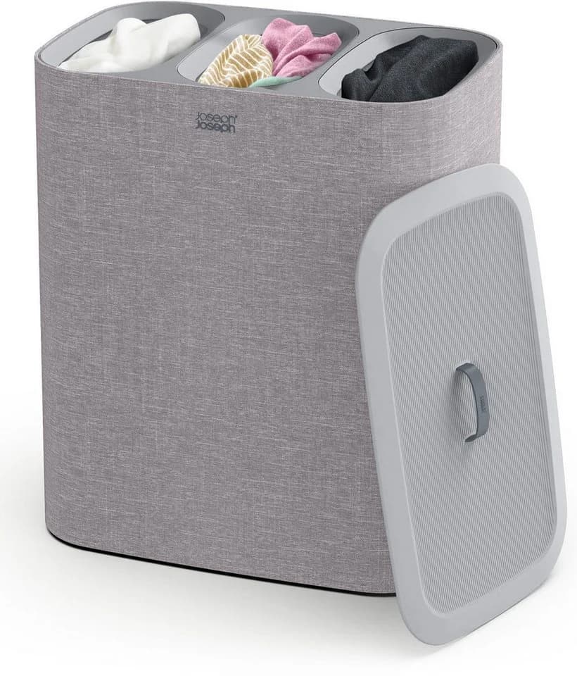 Joseph Joseph Wäschekorb Tota Trio 90L Grau 3x30L Tragetaschen - Bild 2