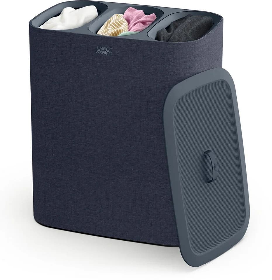 Joseph Joseph Wäschekorb Tota Trio 90L Schwarz 3x30L Tragetaschen - Bild 2