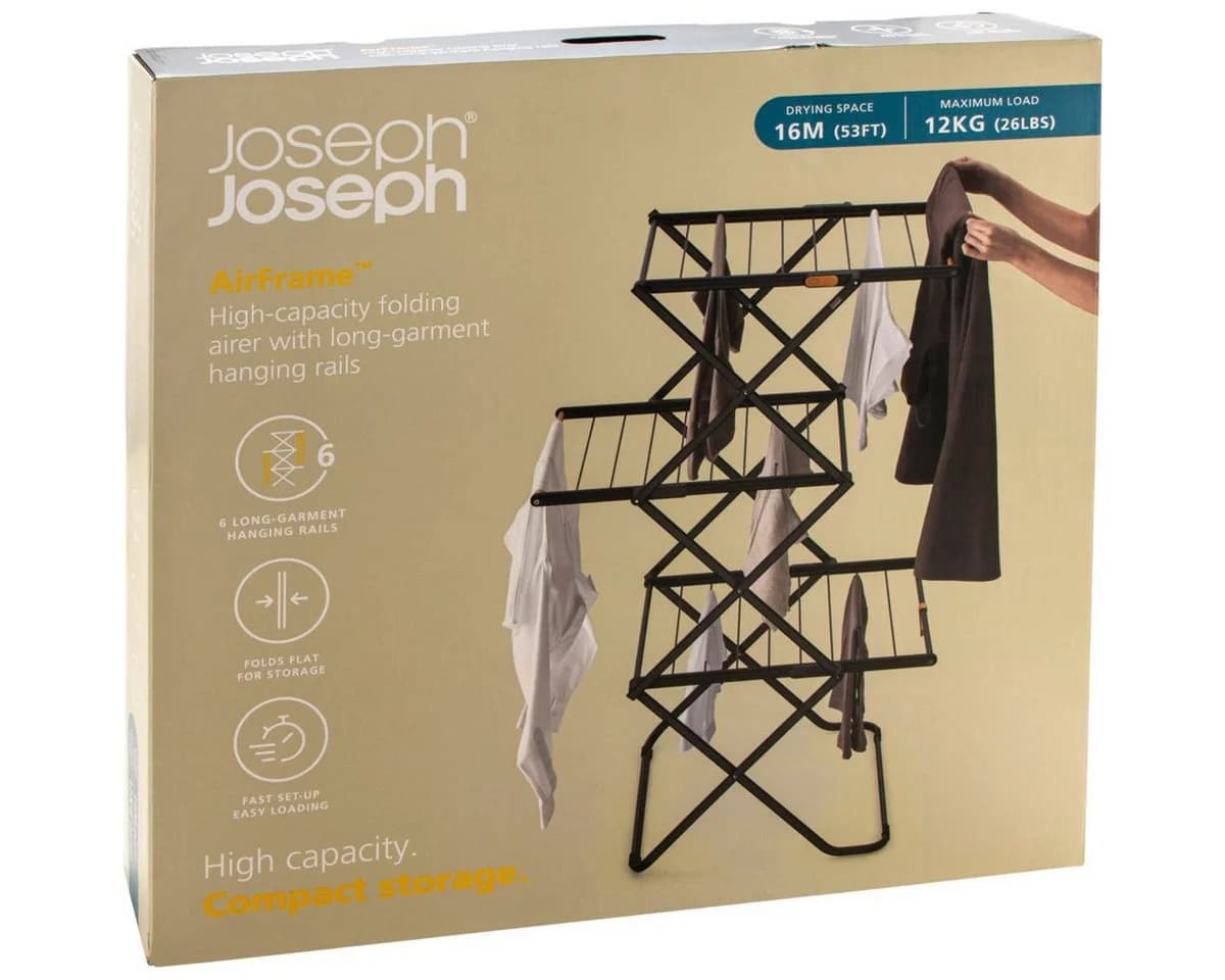 Joseph Joseph Wäschekorb AirFrame Wäscheständer Schwarz