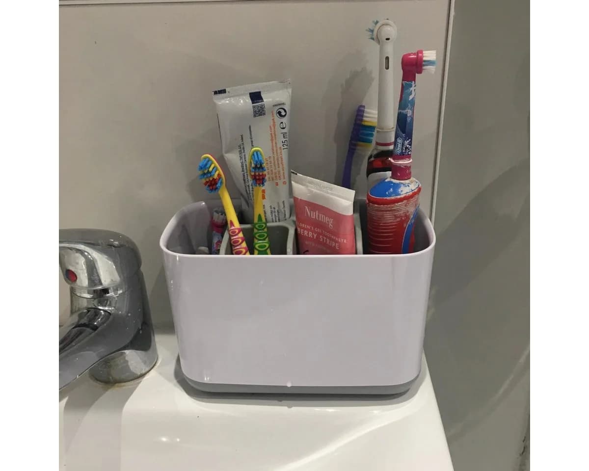 Joseph Joseph EasyStore Zahnputzbecher grau-weiß - Bild 3