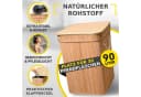 HANDFILL Flaschensammler Wäschekorb Bambus 90L mit Deckel Bild 3