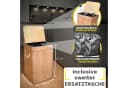 HANDFILL Flaschensammler Wäschekorb Bambus 90L mit Deckel Bild 4